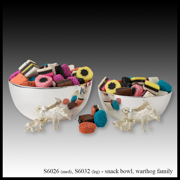 S6026 S6032 snack bowl, warthog family