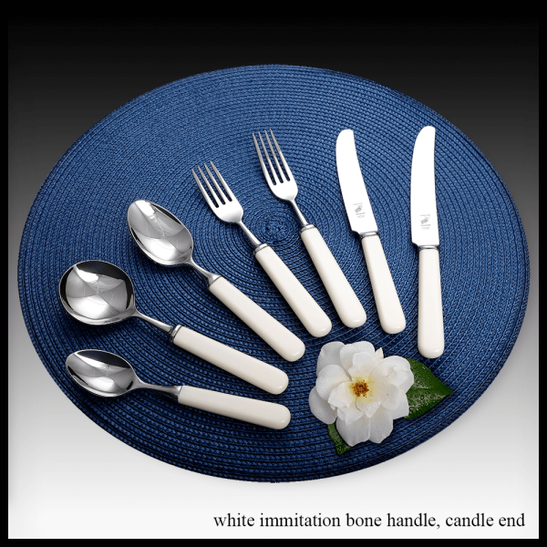 Cream immitation bone handle cutlery – candle end